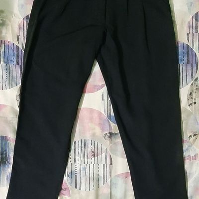 New Look Black Tie Waist Cropped Wide Leg Trousers Size 6 to 18 | eBay