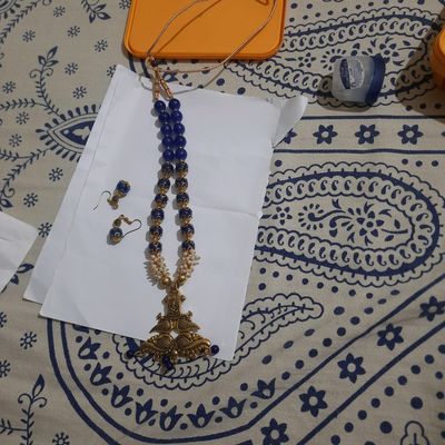 Isla Blue Pearl Necklace | Sequin
