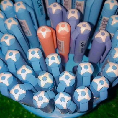 Plastic Hauser 100 Ball Pens Set, Packaging Type: Packet