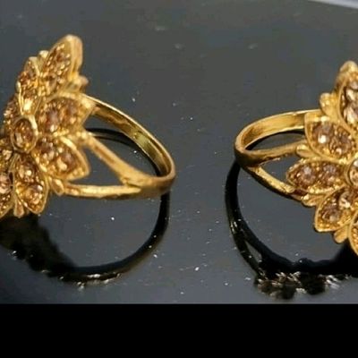 Buy Gold Design Daily Wear 1 Gram Gold Plated Original Five Metal Impon  Finger Ring