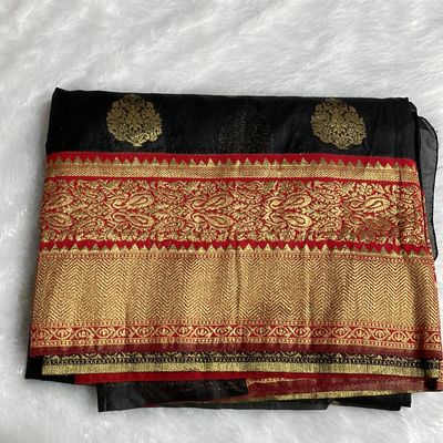 Black Gadwal Pure Silk Sarees – Dailybuyys