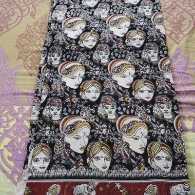 Buy Poshari Printed Kalamkari Jacquard Grey Sarees Online @ Best Price In  India | Flipkart.com