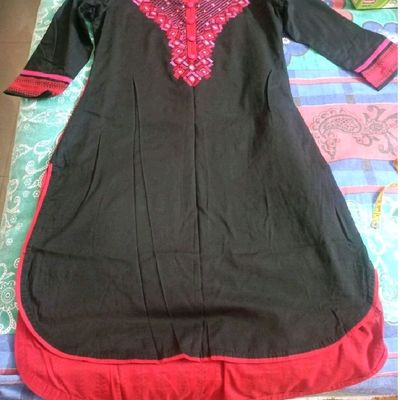 Rangmanch Women Round Neck Full Sleeved Winter Wear Ethnic Maroon Kurta -  Selling Fast at Pantaloons.com