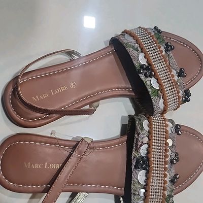 Buy Marc Loire Women Blue Textured Flat Sandals Online at Best Prices in  India - JioMart.