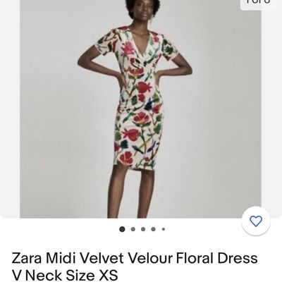 Zara floral bodycon clearance dress