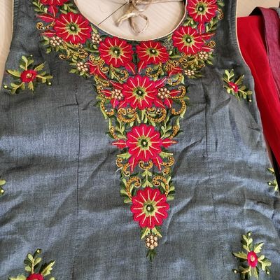 Indian Heritage Unstitched Printed Crepe Kurta & Patiyala Dress Material  with Dupatta (Combo Pack of 2) KPM-3063+3083 : Amazon.in: Fashion