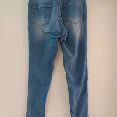 Rare Rabbit Men's Indus Blue Mid Wash Mid-Rise Slim Fit Jeans
