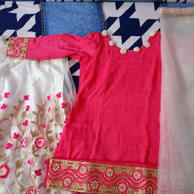 fastkharidi new pink navy blue color jacket kurta with skirt lehenga |  Colourful outfits, Designer lehenga choli, Dress patterns