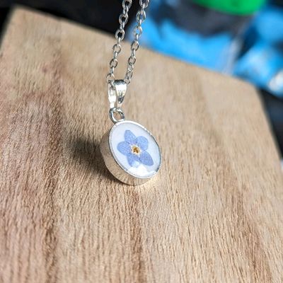 Forget Me Not Blue Flower Mini Pendant Necklace By ATLondonJewels |  notonthehighstreet.com