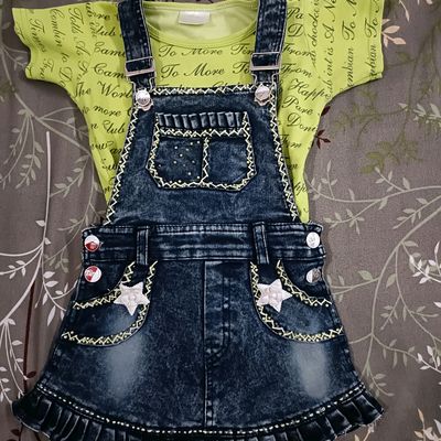 Amazon.com: Girls Denim Dungaree Dress Kids Fashion Denim Skirt Stretch  Jeans Dungarees Dress Pinafore Blue 6-7 Years: Clothing, Shoes & Jewelry