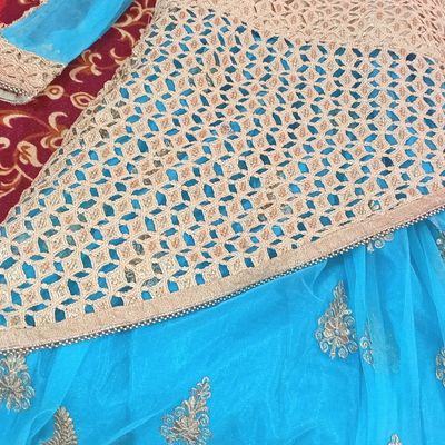 Sky Blue Champagne Silver Lehenga Set - Indian Bridal & Wedding Outfit –  CUSTUMISE DREAM | Designer Bridal Lehengas & Wedding Outfits