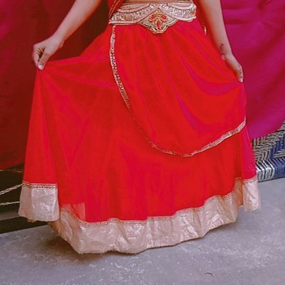 Plain Solid Red Color Wih Designer Embroidery Work Lehenga Choli – Cygnus  Fashion