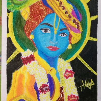 Lord Krishna Drawing (full body) | How To Draw God Krishna | Janmashtami  Drawing Easy - YouTube