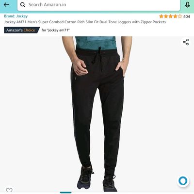 Buy Men's Super Combed Cotton Rich Slim Fit Dual Tone Joggers with