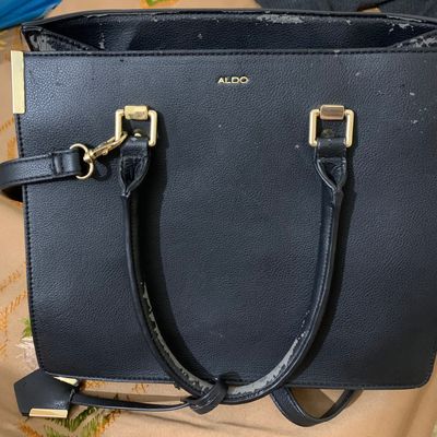 Buy ALDO Black Womens Black Synthetic Satchel Bag | Shoppers Stop