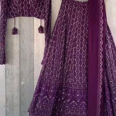 Buy White And Red Chikankari Thread Work Lehenga for Women Online from  India's Luxury Designers 2024