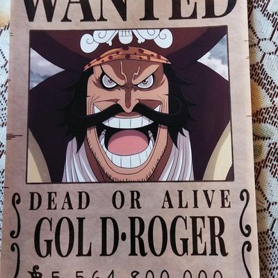 One Piece - Affiche Wanted Gold.D Roger