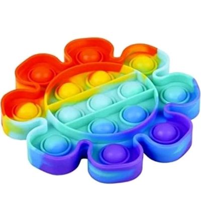 Pop It Toy Rainbow Pop Fidget Push Pop Bubble Fidget Popping Sensory Toy  for Kids and Adults, Fidget Popper Stress Relief. 4 Shapes - Best Stocking