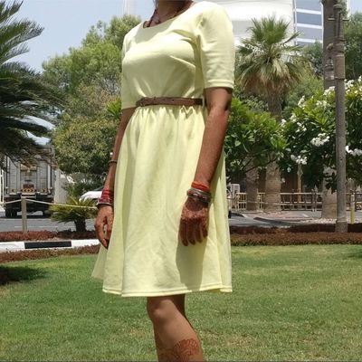 Lemon Green Long Dress – Thread & Button