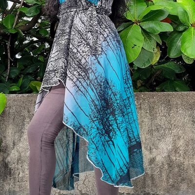 NET Self Design WOMEN HIGH LOW FANCY DRESS at Rs 599 in Surat | ID:  22659737133