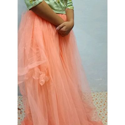 Buy Pink Rayon Embroidered Cut Dana And Lehenga & Cold-shoulder Blouse For  Women by Neha & Tarun Online at Aza Fashions.