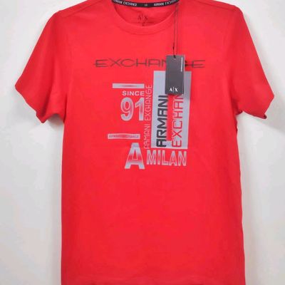 Armani exchange hotsell t shirt red