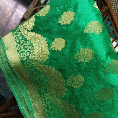 Marriage Sarees New Model Parrot Green with Red Designer Blouse