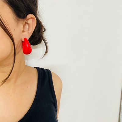 Red earrings store forever 21