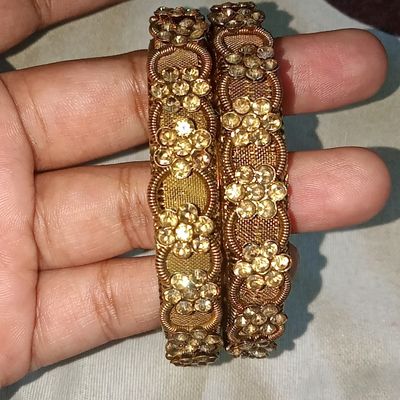 Bangles & Bracelets | Bangles,,6 Stone Flower Bangle,,&4 Side