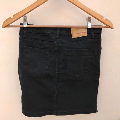 Buy SHOW OFF Women's Black Solid Denim Pencil Skirt Online at Best Prices  in India - JioMart.