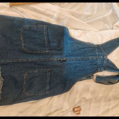 Denim Dungaree Dress with Adjustable Straps