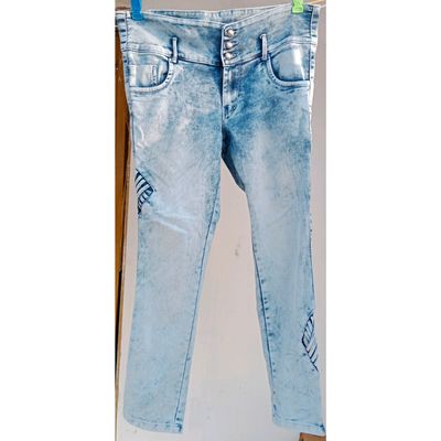 Blue Cotton Jeans & Pant | Pants for women, Women jeans, Dark blue jeans