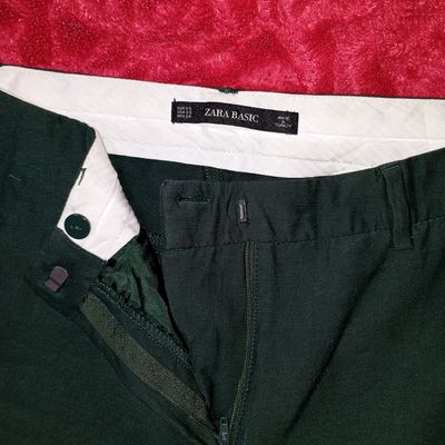 Women Dark Green Trousers