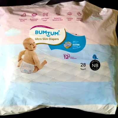 Diapers, NewBorn Bum Tum Diaper - 28 Pcs Pack