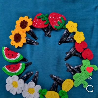 Others, Cute Crochet Clips For Kids 😍 8 Clip At 200rs