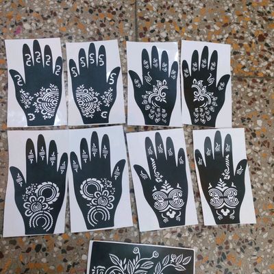 Buy Sher-E-Yaar Mehndi Stencil Design | Henna Tattoo stencil for Women,  Girls and kids | Easy to use in just 4 steps | Mehandi Sticker | SEY-01  (SEY-10) Online at Low Prices