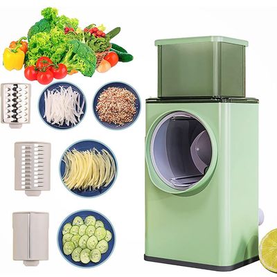 Rotary Vegetable Slicer - Round Mandoline Slicer Large Feed Port - Suction  Base