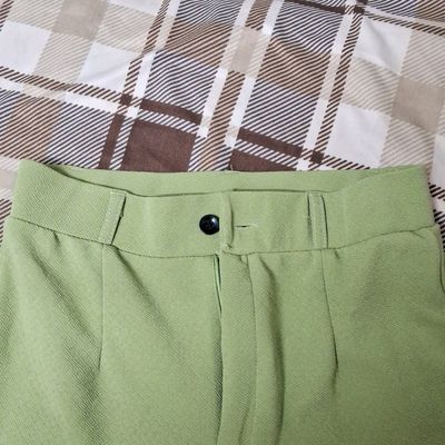 Zara | Pants & Jumpsuits | Zara Light Green High Waist Trousers | Poshmark