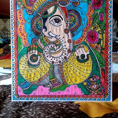 Pencil Ganesh Drawing With Colour | ramniwasmeena.com