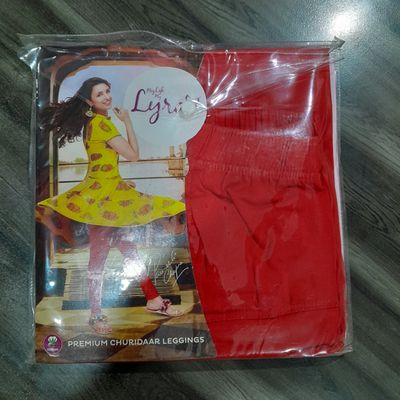 Active Wear, Lux Lyra Premium Churidaar Leggings,Red Colour