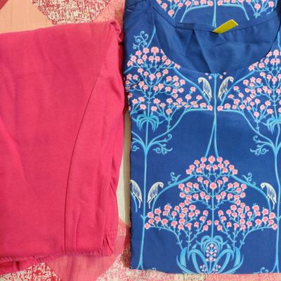 Cotton Embroidered Pink Purple Kurti Legging Set, Handwash, Party Wear at  Rs 250/set in Jaipur