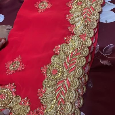 Lace wali outlet saree