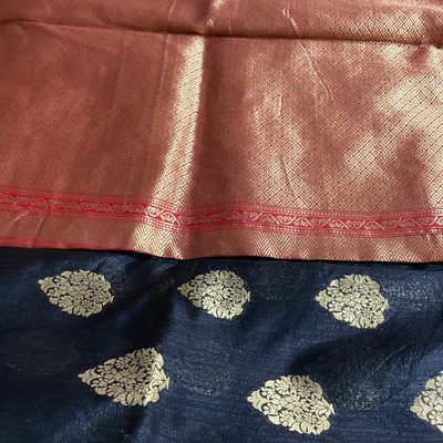 Navy Blue Woven Paithani Lichi Silk Saree – SHANGRILA DESIGNER