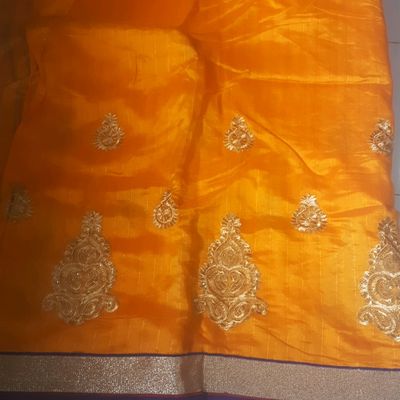 Dark purple and yellow uppada sarees with pochampally border