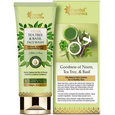 Other, Neem, Tea Tree And Basil Anti Acne Face Wash, 100ml