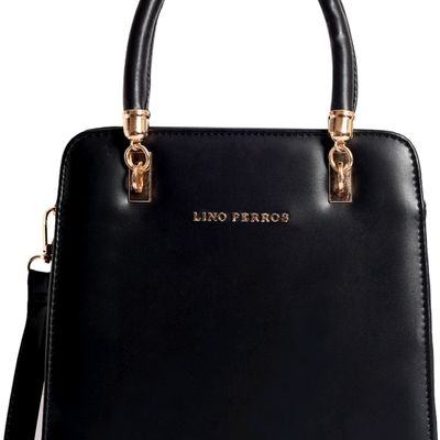 Buy LINO PERROS Womens Black Coloured Satchel Bag