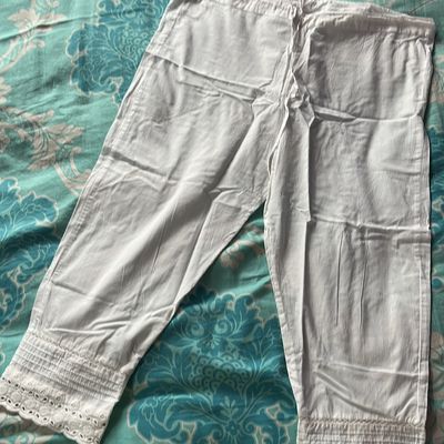 Buy Off White Cotton Blend Solid Pant (Pants) for N/A0.0 | Biba India