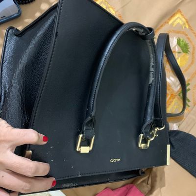 Aldo | Bags | Aldo Womens Black Faux Leather Shoulder Bag Purse | Poshmark