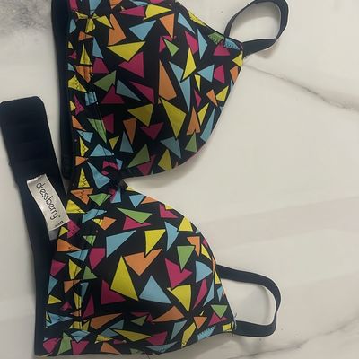 Bra, Dress Berry Black&yellow Printed Non-wired