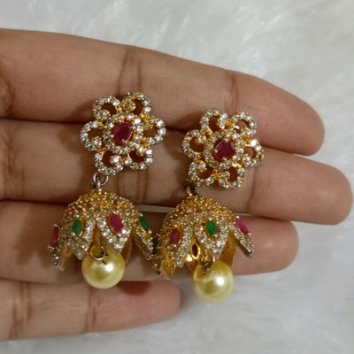 Buy Antique Gold Kundan Stud Earrings /one Gram Gold Studs Gold Earrings/delicate  Studs/stud Earrings/ Indian Earrings/kundan Earrings Online in India - Etsy